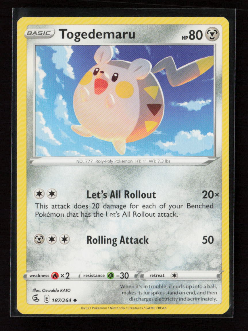Togedemaru Uncommon SWSH08: Fusion Strike 187/264 LP
