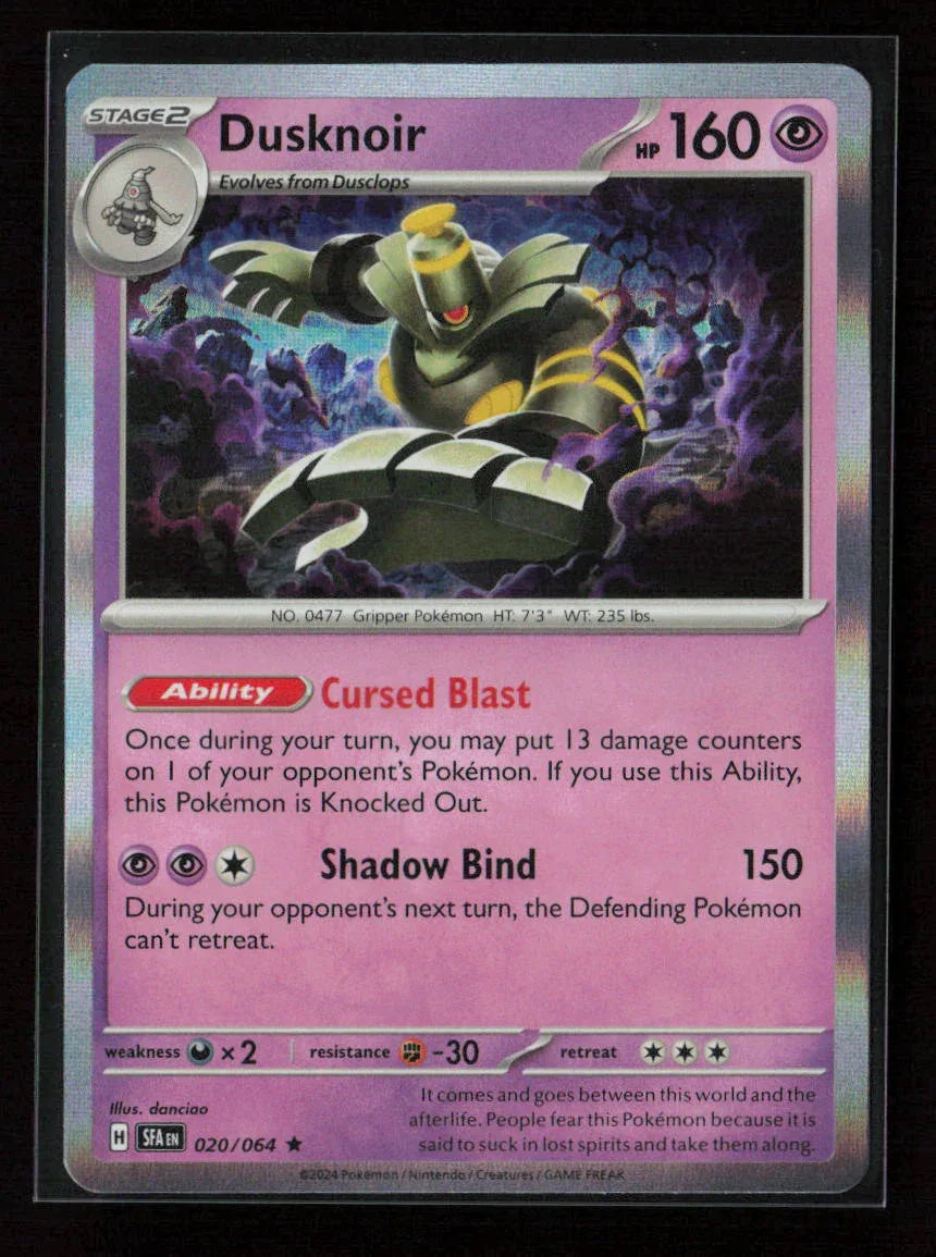 Dusknoir Rare SV: Shrouded Fable 020/064 NM - Kang's Collectibles