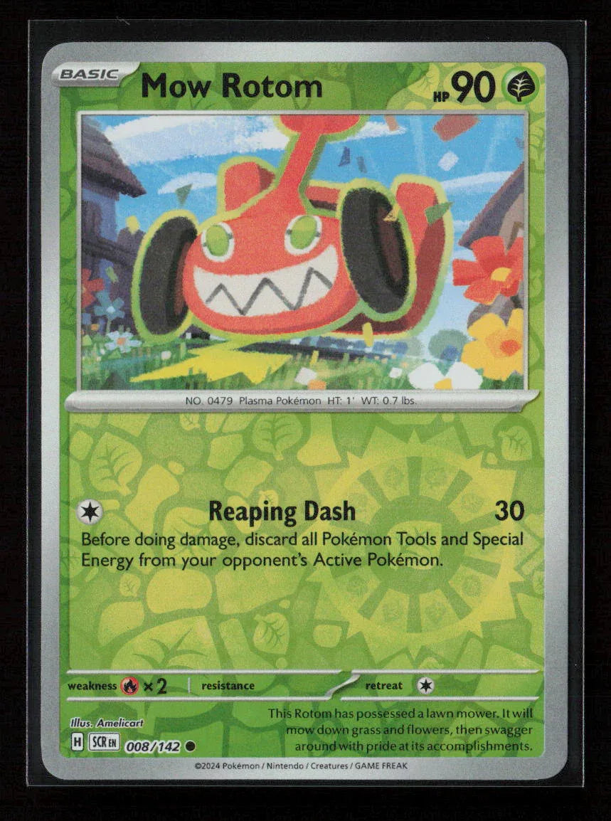 Mow Rotom Common SV07: Stellar Crown 008/142 NM - Kang's Collectibles