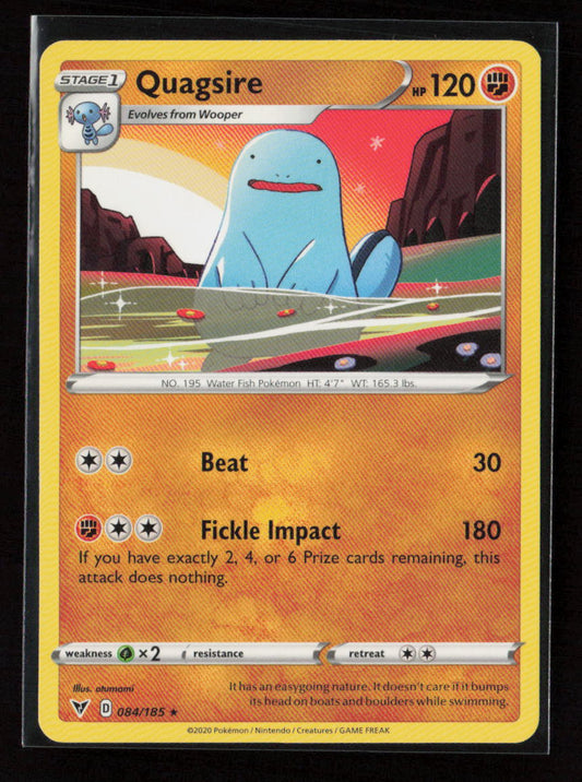 Quagsire Rare SWSH04: Vivid Voltage 084/185 LP