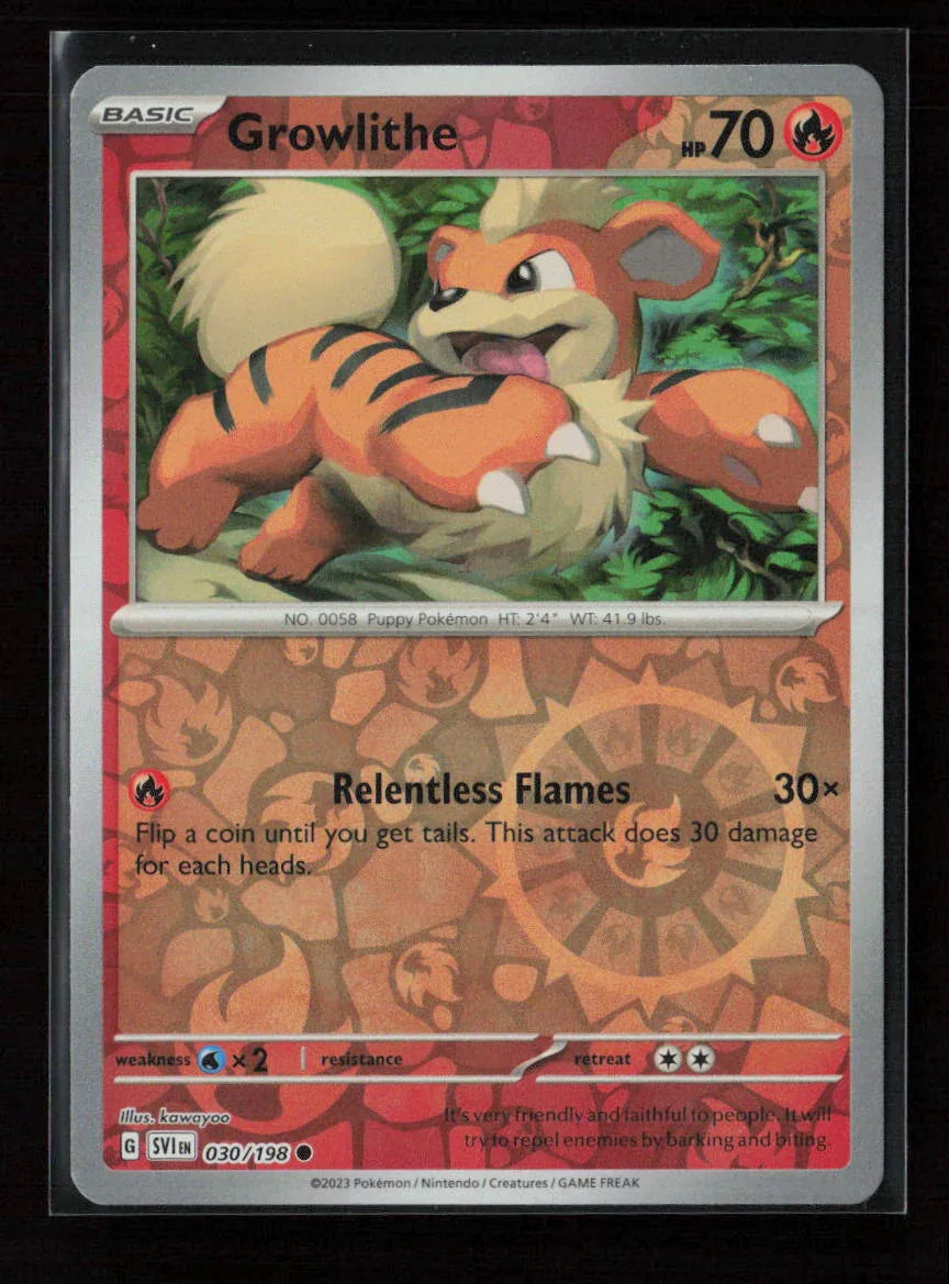 Growlithe - Common SV01: Scarlet & Violet Base Set 030/198 NM - Kang's Collectibles