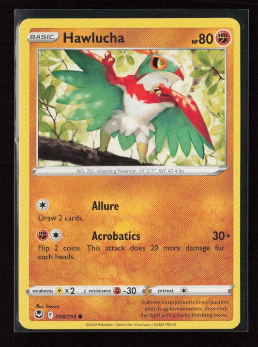 Hawlucha Common SWSH12: Silver Tempest 098/195 LP