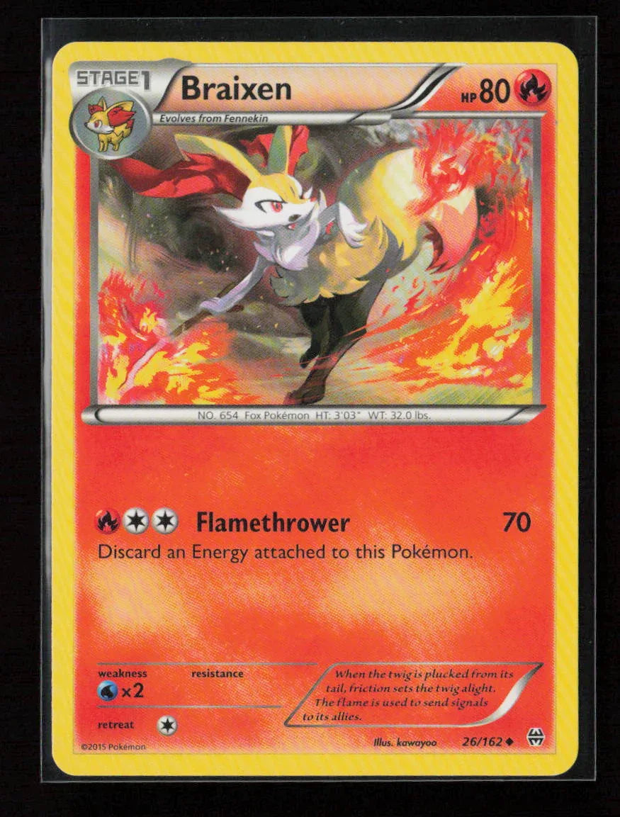 Braixen Uncommon XY - BREAKthrough 26/162 LP - Kang's Collectibles