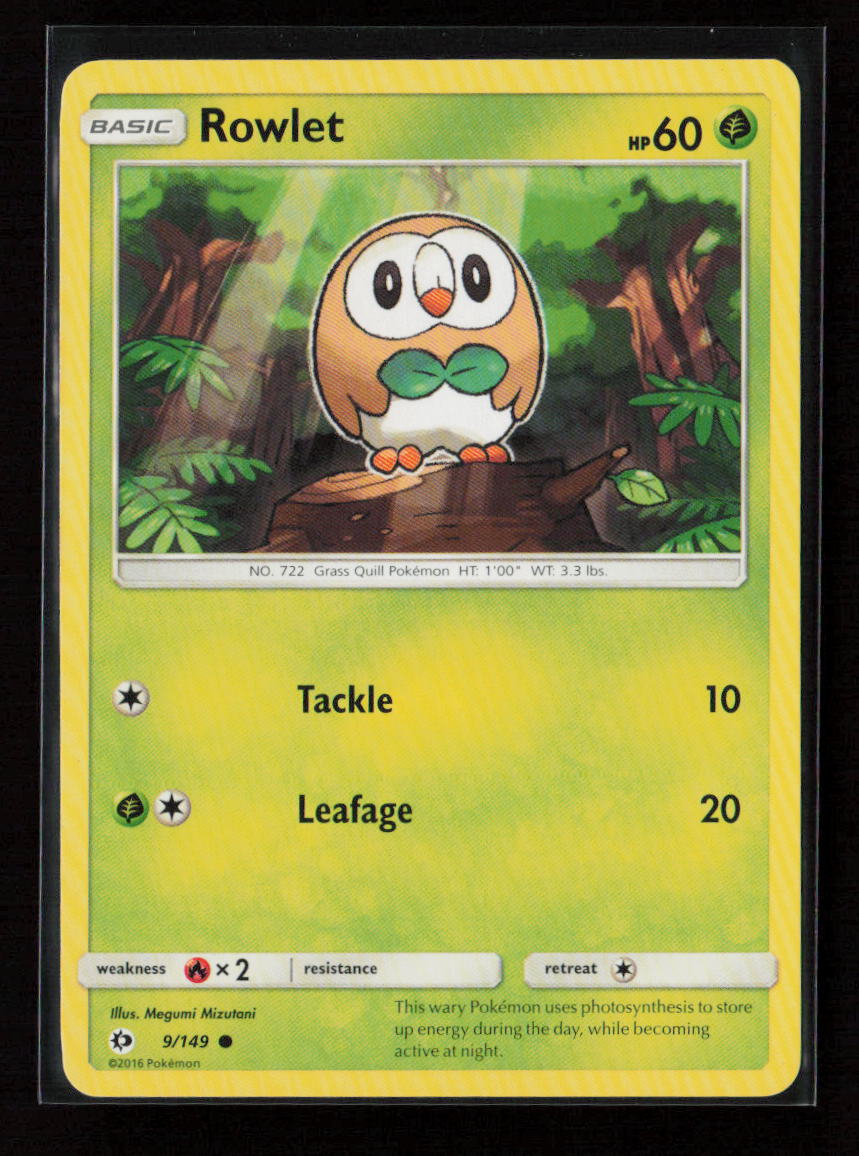 Rowlet Common SM Base Set 9/149 LP
