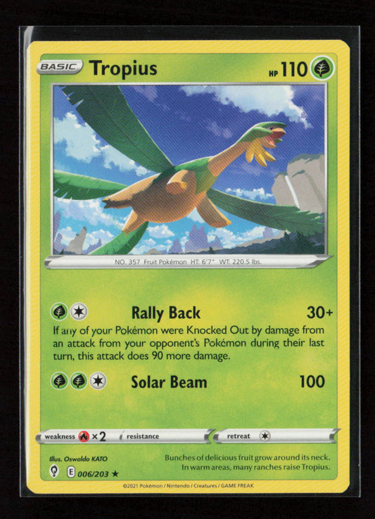 Tropius Rare SWSH07: Evolving Skies 006/203 LP