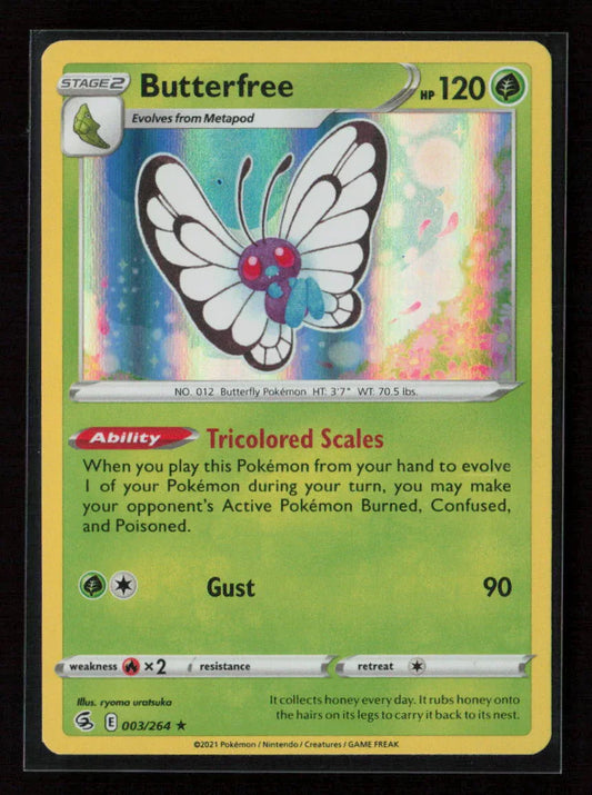 Butterfree Holo Rare SWSH08: Fusion Strike 003/264 NM - Kang's Collectibles