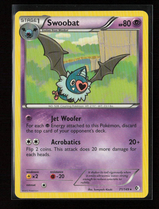 Swoobat Rare Boundaries Crossed 71/149 NM - Kang's Collectibles