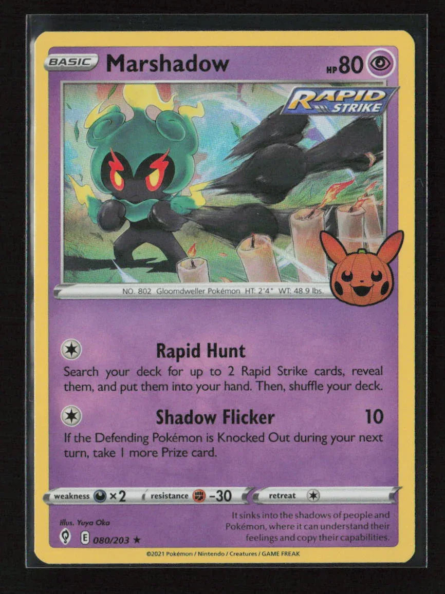 Marshadow Holo Rare Trick or Trade BOOster Bundle 2023 080/203 NM - Kang's Collectibles