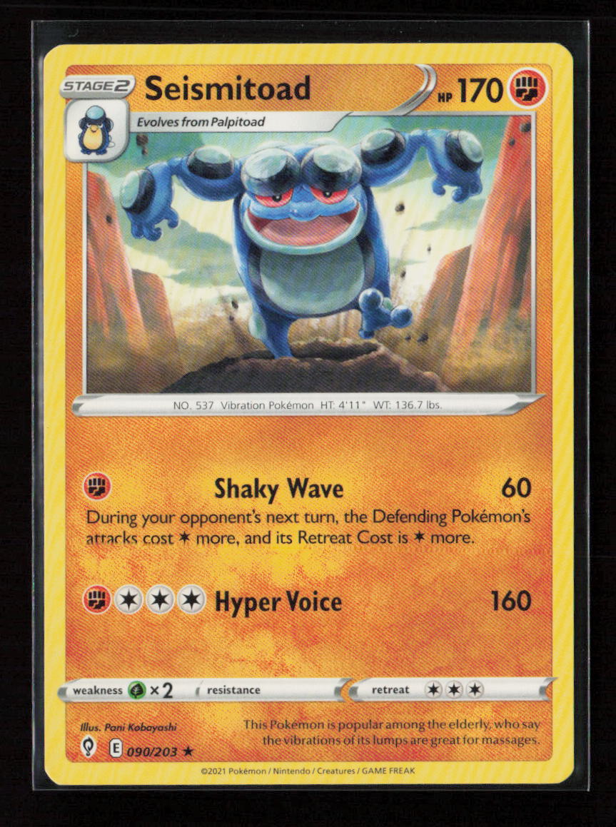 Seismitoad Rare SWSH07: Evolving Skies 090/203 LP
