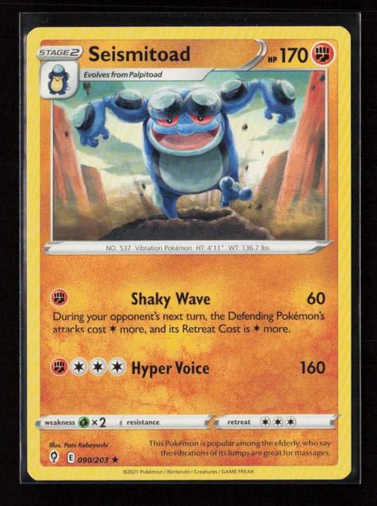 Seismitoad Rare SWSH07: Evolving Skies 090/203 LP