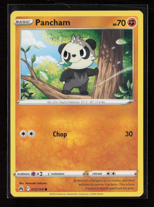 Pancham Common SWSH: Crown Zenith 072/159 LP