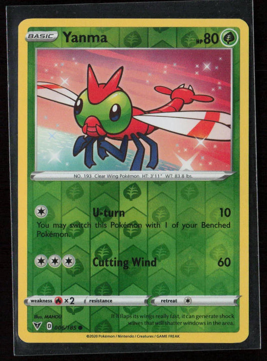 Yanma Common SWSH04: Vivid Voltage 006/185 LP - Kang's Collectibles