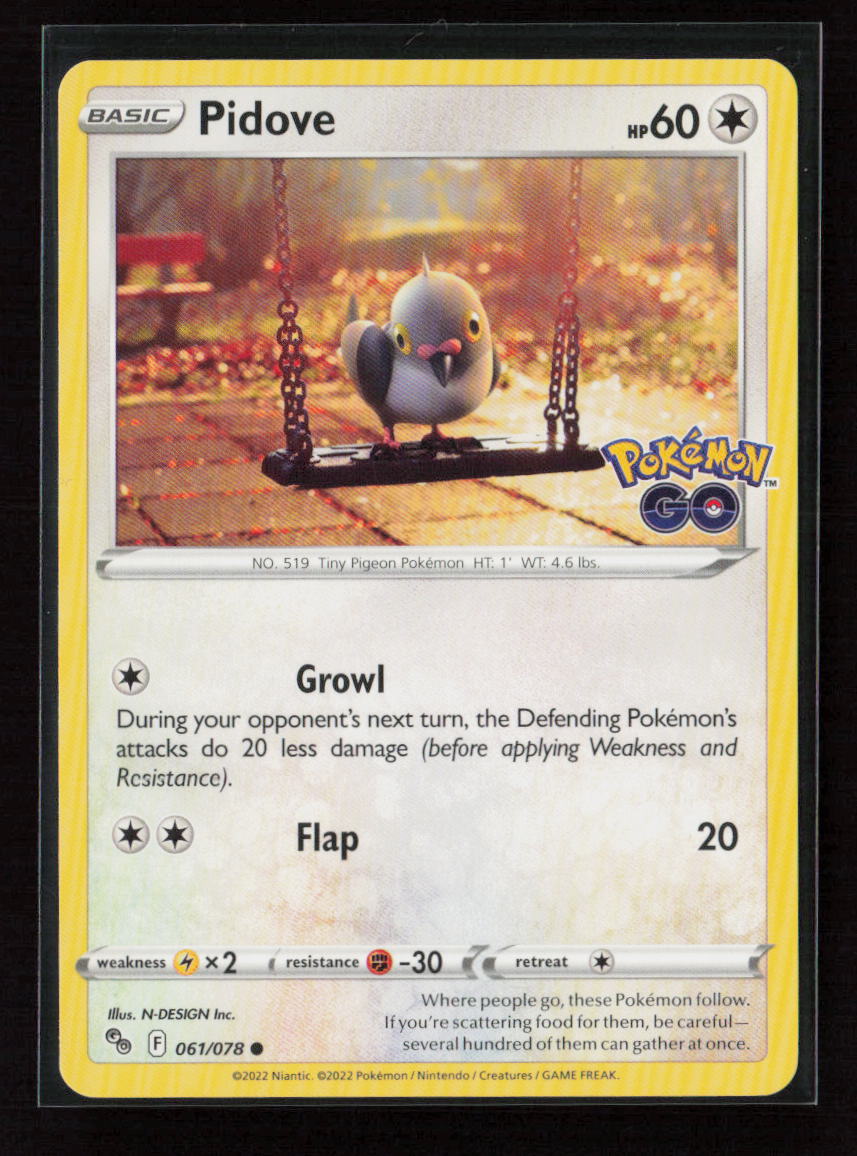 Pidove Common Pokemon GO 061/078 LP