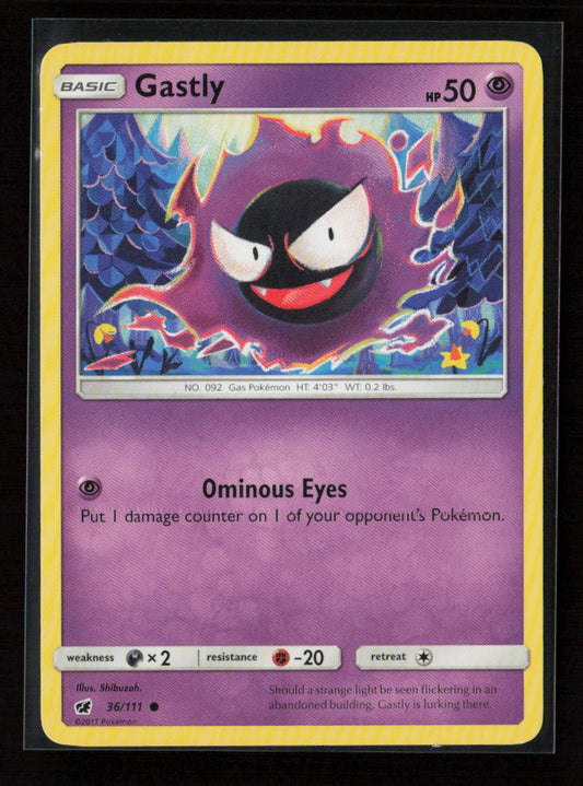 Gastly Common SM - Crimson Invasion 36/111 LP