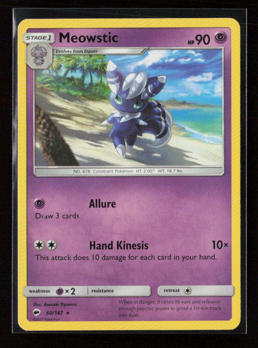 Meowstic Rare SM - Burning Shadows 60/147 LP