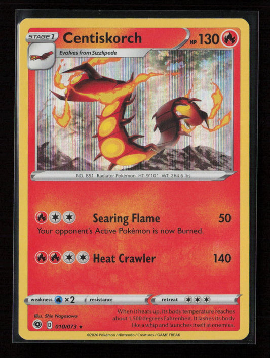 Centiskorch Holo Rare Champion's Path 10/73 NM