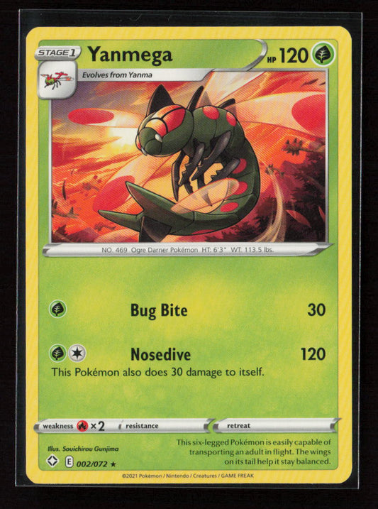 Yanmega Rare Shining Fates 002/072 LP