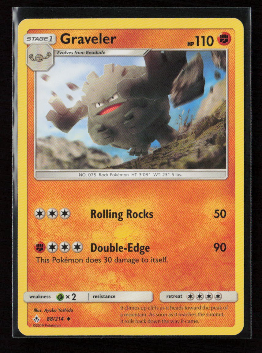 Graveler Uncommon SM - Unbroken Bonds 88/214 LP