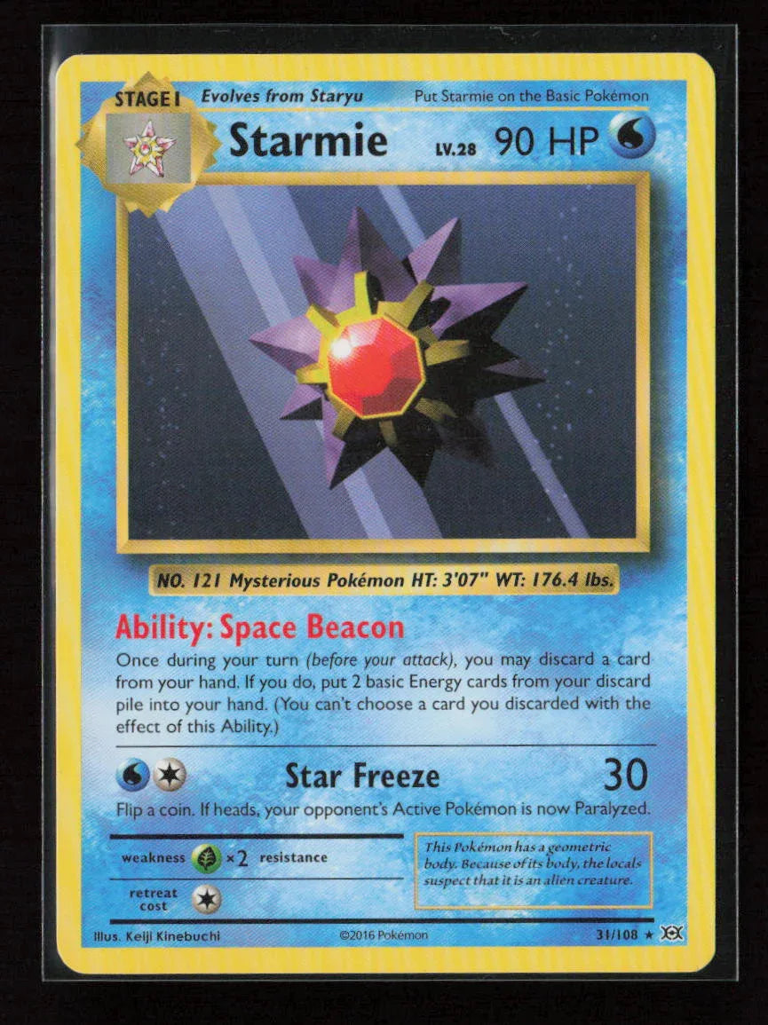 Starmie Rare XY - Evolutions 31/108 LP - Kang's Collectibles