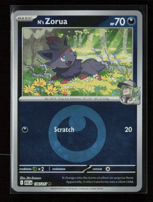 N's Zorua Common ME: Ascended Heroes 136/217 NM