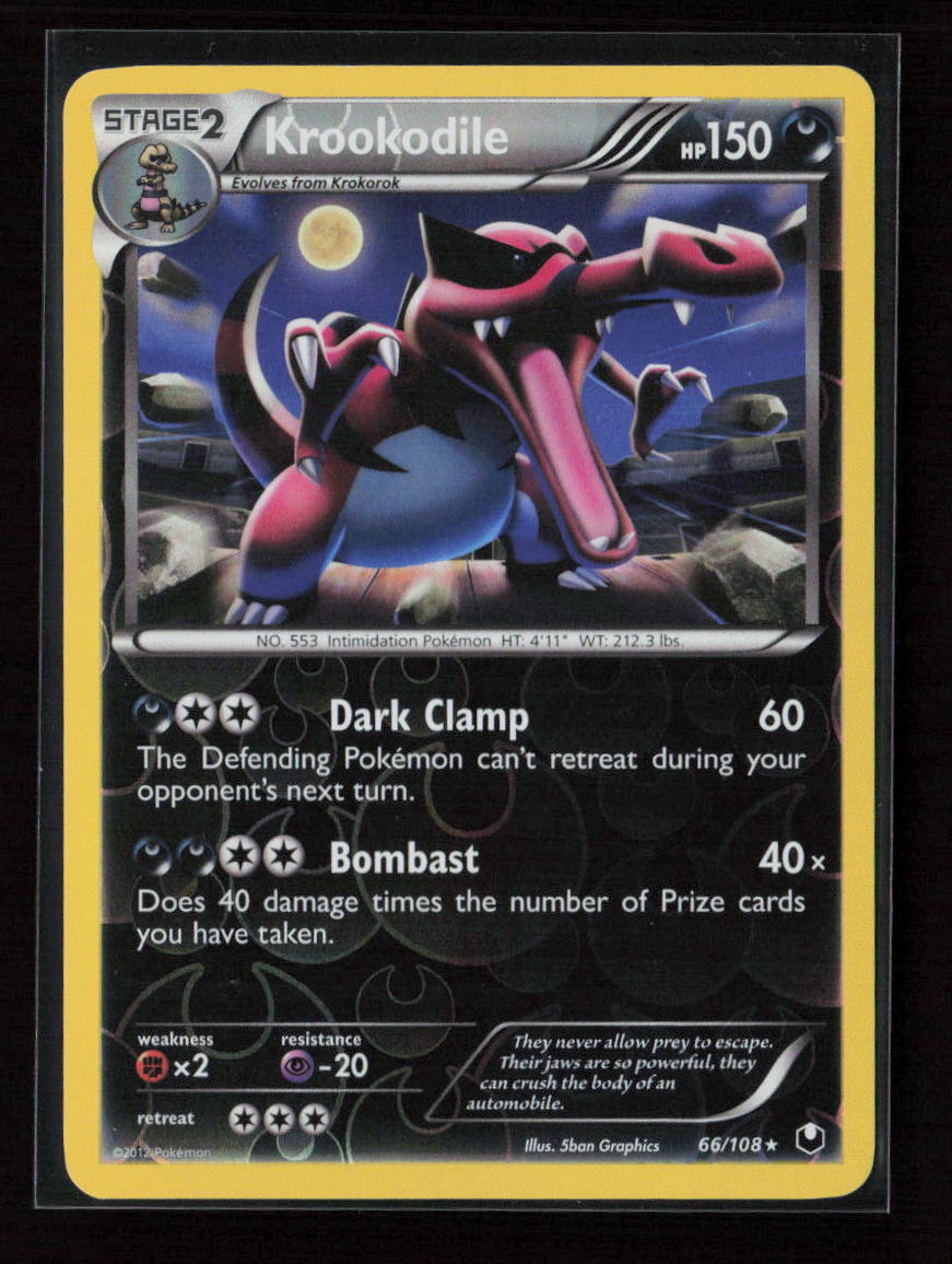 Krookodile Holo Rare Dark Explorers 66/108 LP