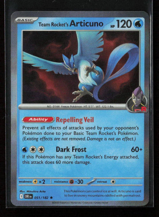 Team Rocket's Articuno Rare SV10: Destined Rivals 051/182 NM - Kang's Collectibles