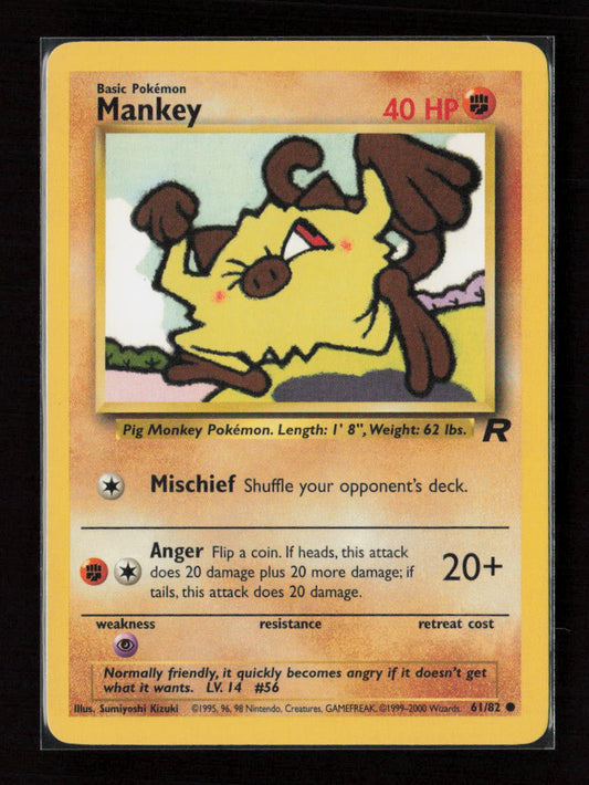 Mankey Common Team Rocket 61/82 LP