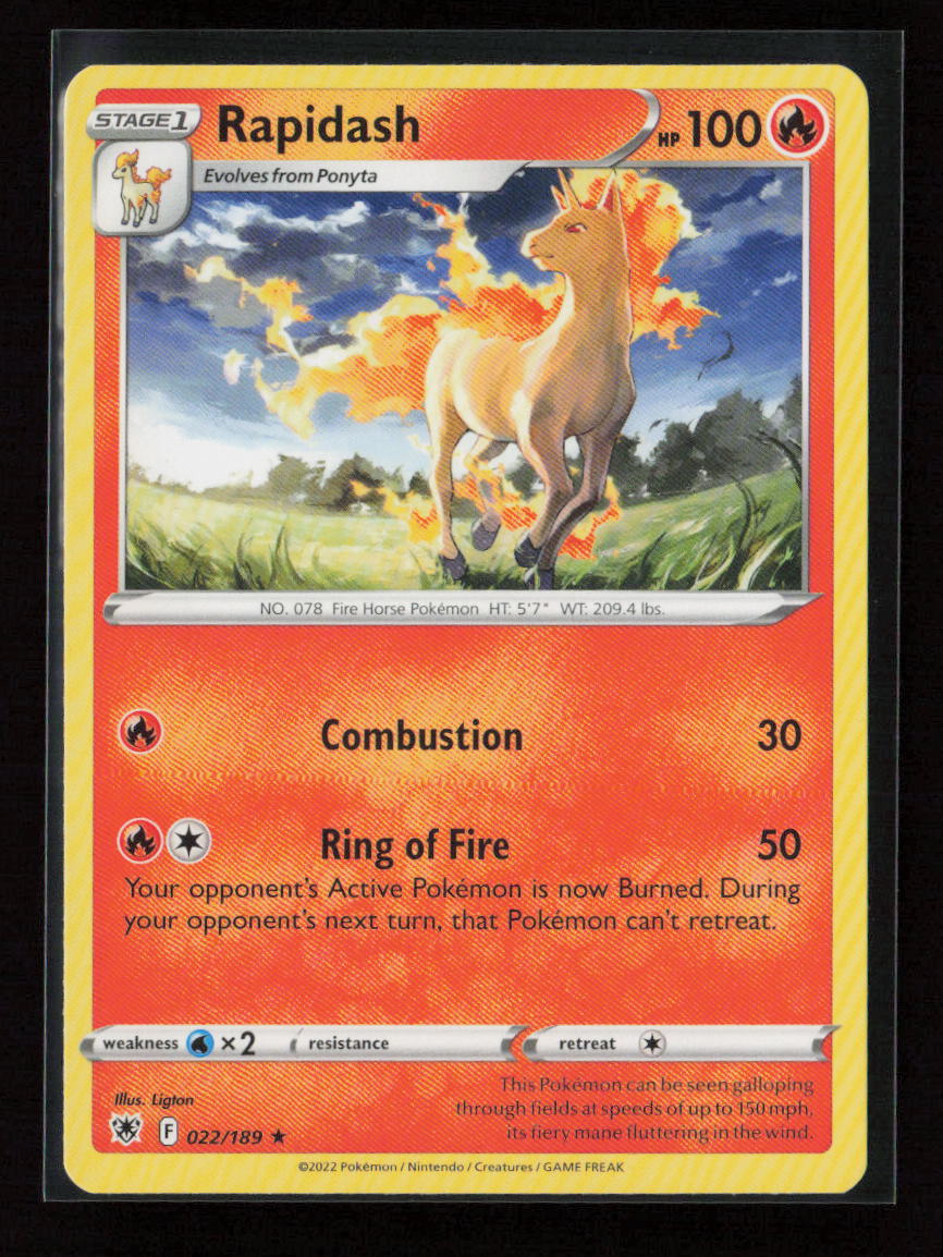 Rapidash Rare SWSH10: Astral Radiance 022/189 LP