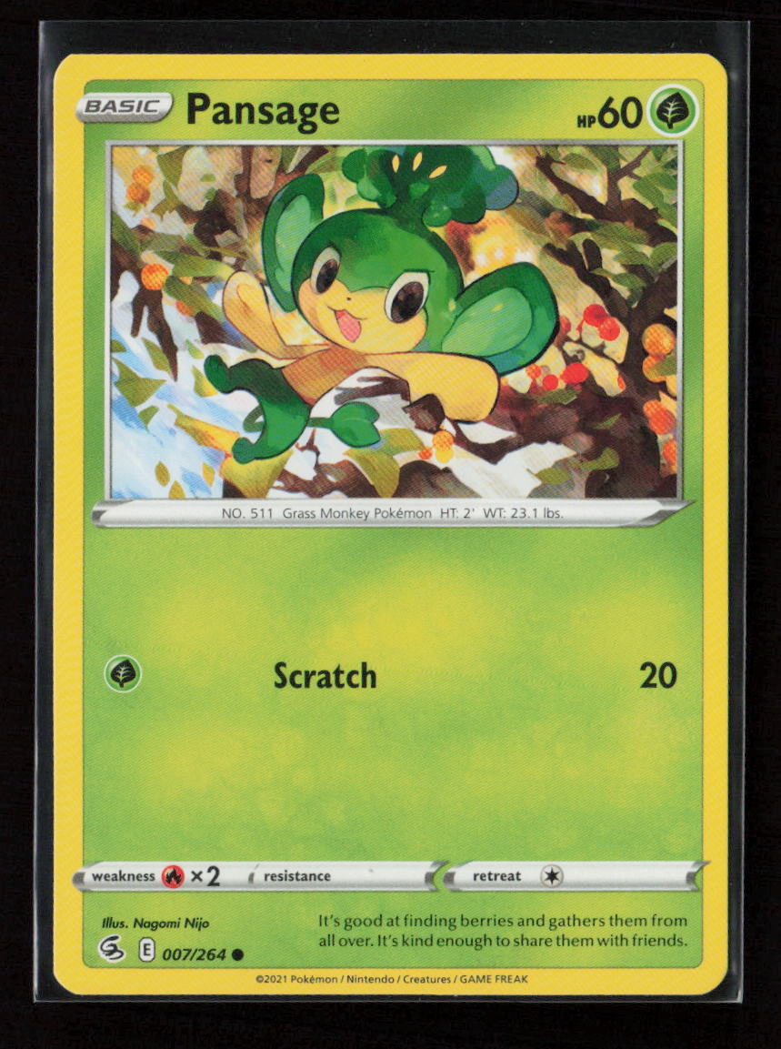 Pansage Common SWSH08: Fusion Strike 007/264 LP