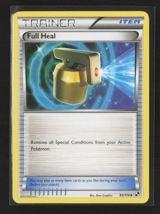 Full Heal Uncommon Black and White 95/114 NM