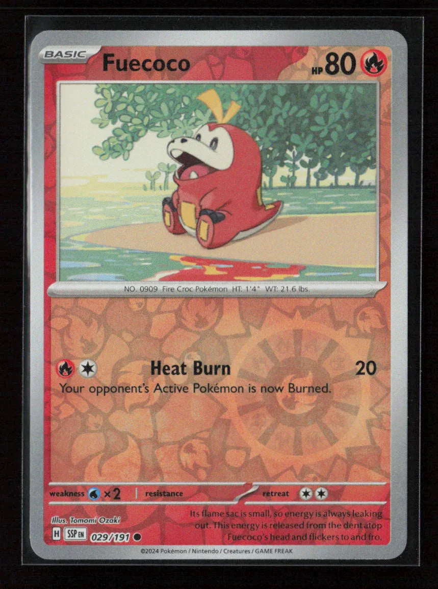 Fuecoco Common SV08: Surging Sparks 029/191 NM - Kang's Collectibles