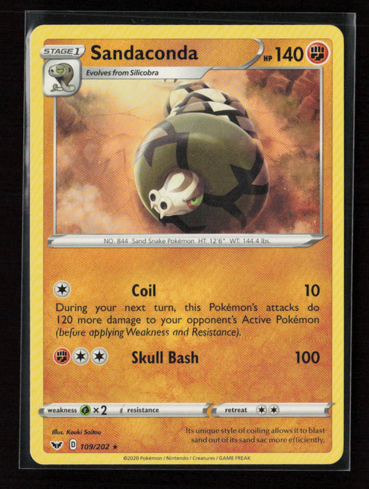 Sandaconda (109) Rare SWSH01: Sword & Shield Base Set 109/202 LP