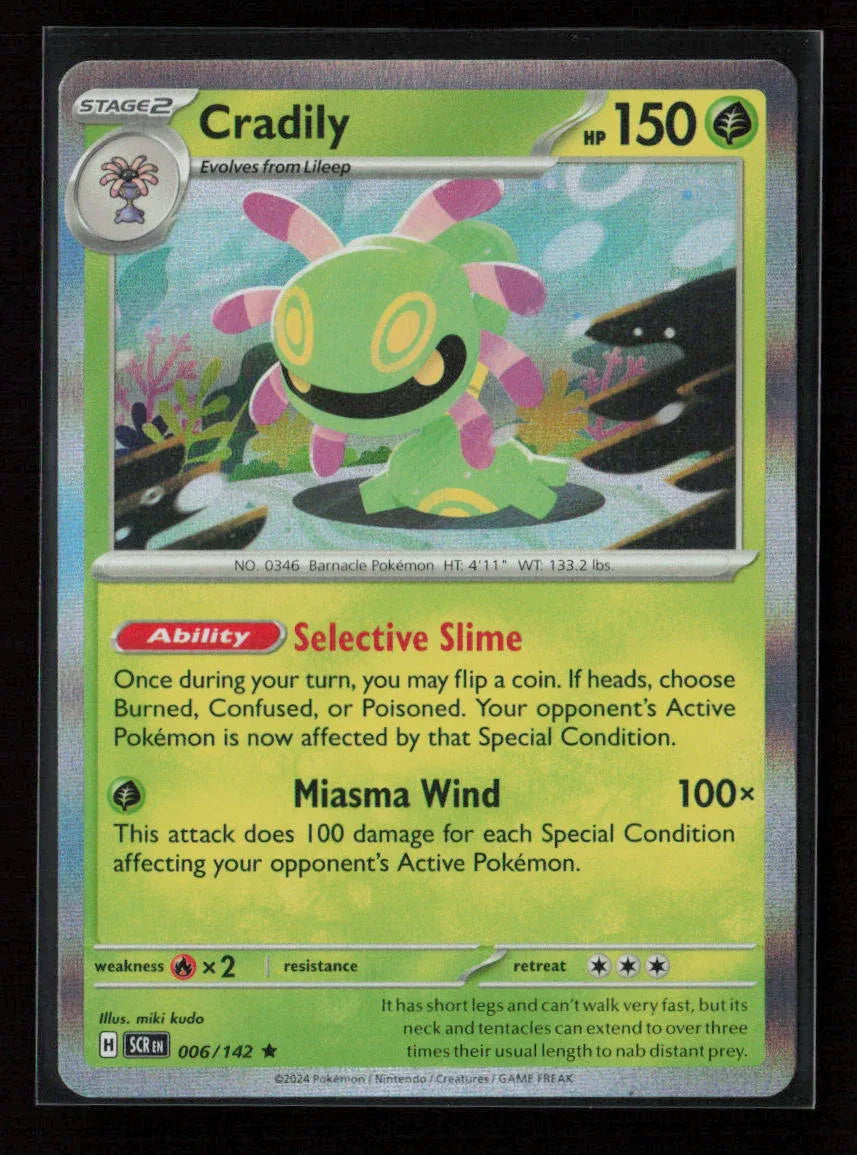Cradily Rare SV07: Stellar Crown 006/142 NM - Kang's Collectibles