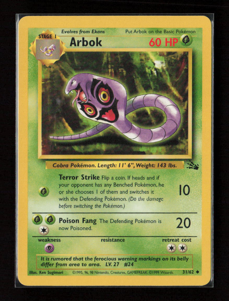 Arbok Uncommon Fossil 31/62 LP