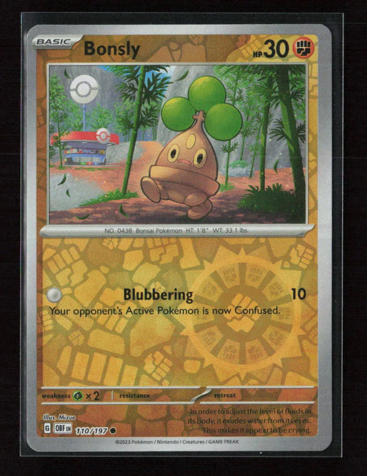 Bonsly Common SV03: Obsidian Flames 110/197 NM