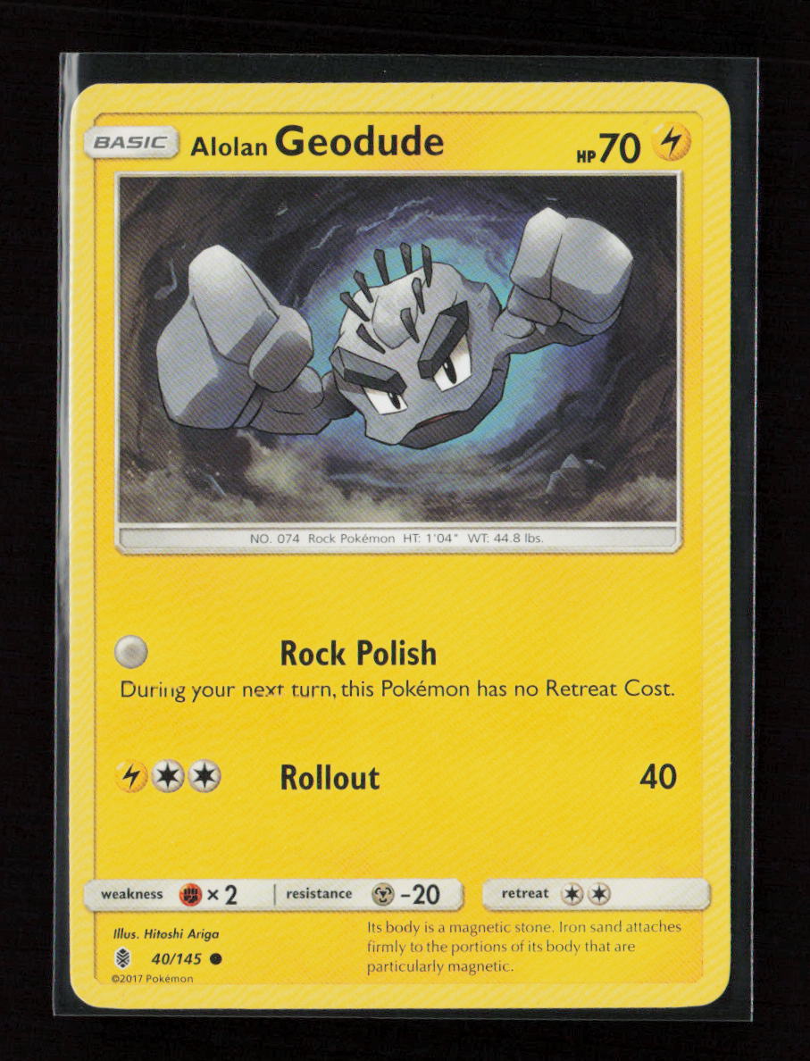 Alolan Geodude Common SM - Guardians Rising 40/145 LP