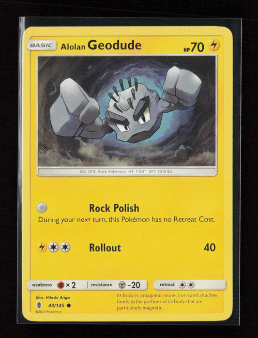 Alolan Geodude Common SM - Guardians Rising 40/145 LP