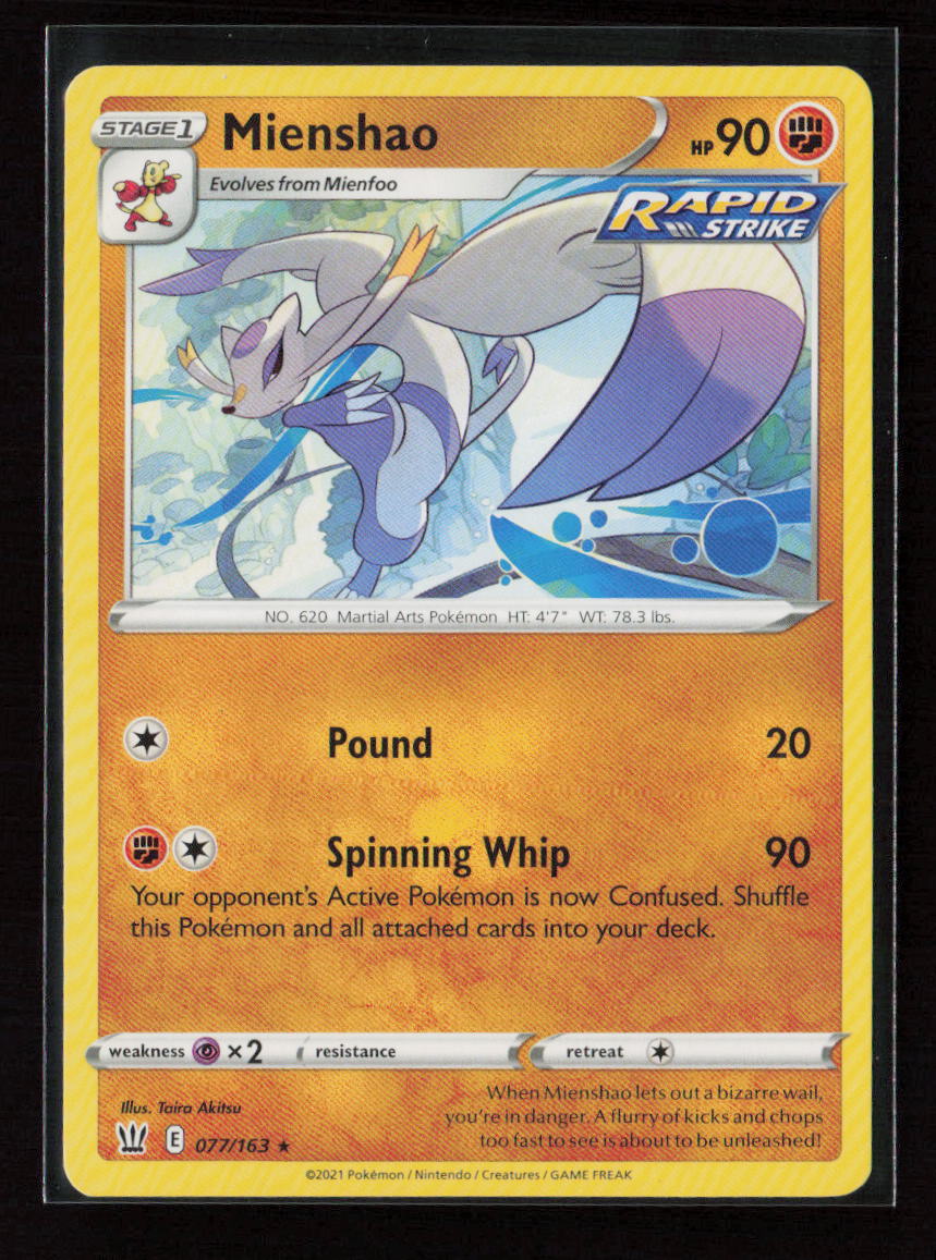 Mienshao Rare SWSH05: Battle Styles 077/163 LP
