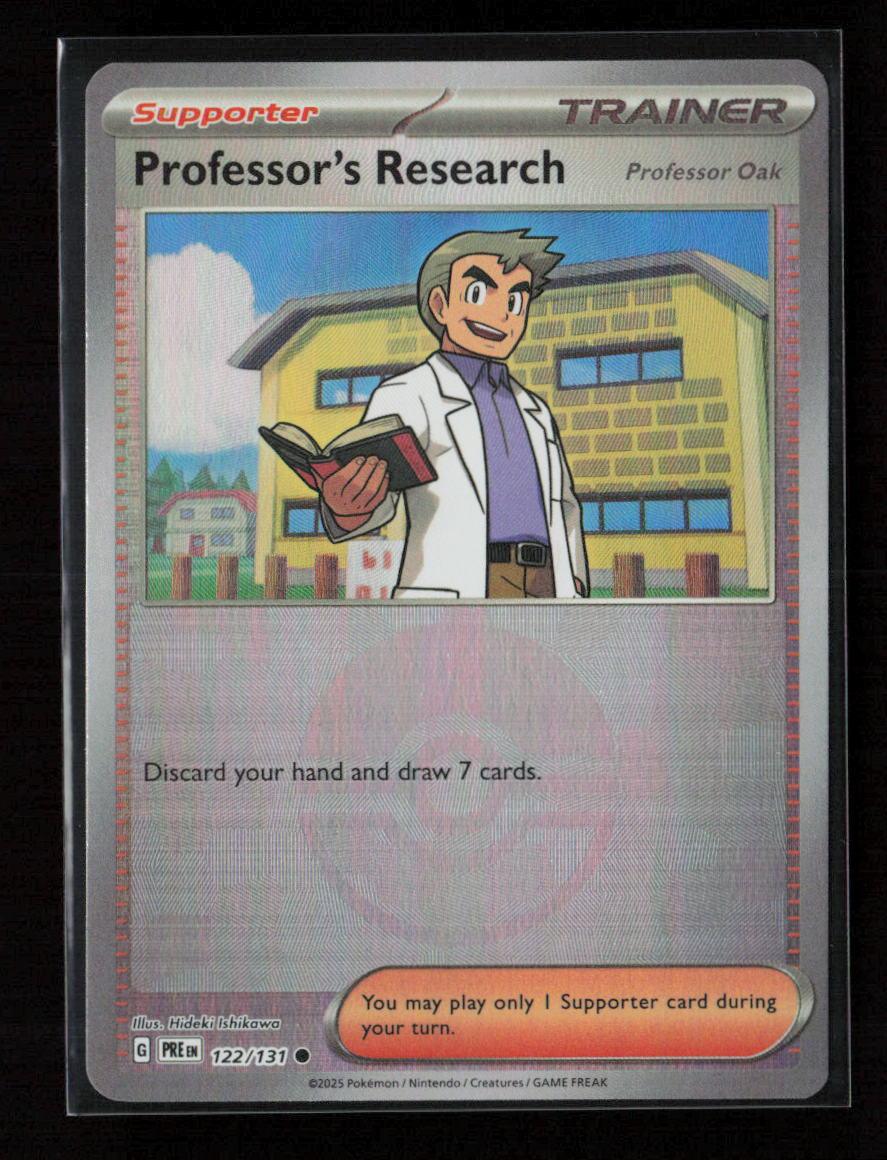 Professor's Research [Professor Oak] (Poke Ball Pattern) Common SV: Prismatic Evolutions 122/131 NM - Kang's Collectibles
