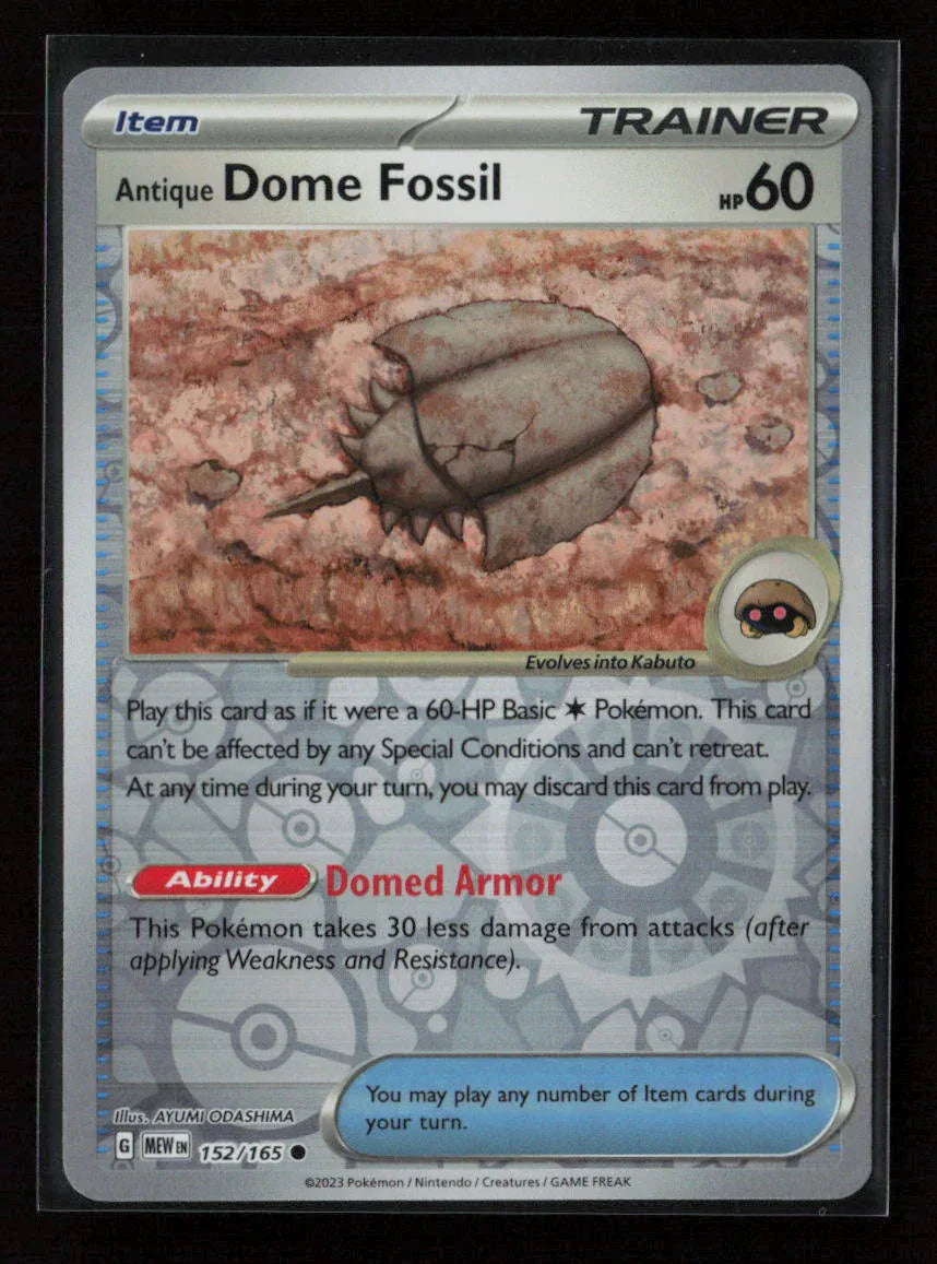 Antique Dome Fossil Common SV: Scarlet & Violet 151 152/165 NM - Kang's Collectibles