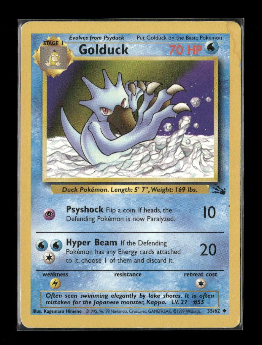Golduck Uncommon Fossil 35/62 LP - Kang's Collectibles