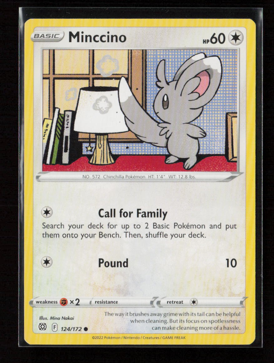 Minccino Common SWSH09: Brilliant Stars 124/172 LP