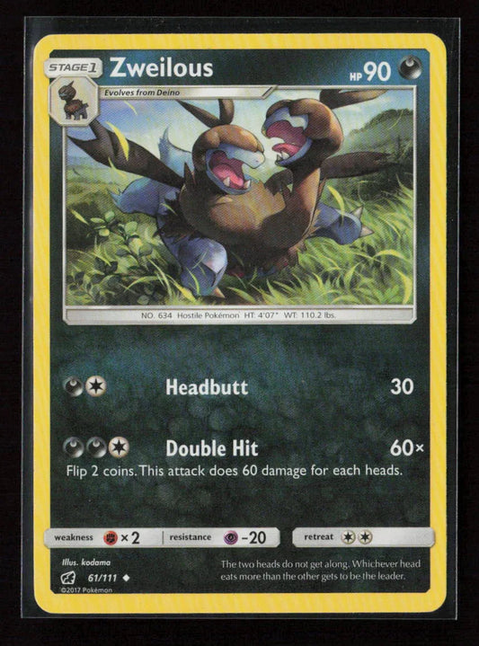 Zweilous Uncommon SM - Crimson Invasion 61/111 NM - Kang's Collectibles