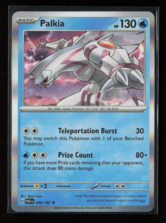 Palkia Rare SV04: Paradox Rift 040/182 NM - Kang's Collectibles