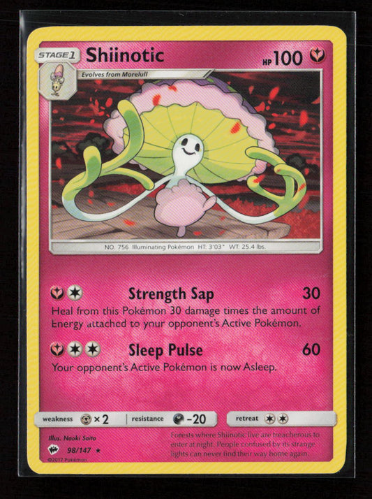 Shiinotic Rare SM - Burning Shadows 98/147 LP