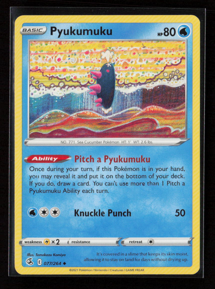 Pyukumuku Uncommon SWSH08: Fusion Strike 077/264 LP