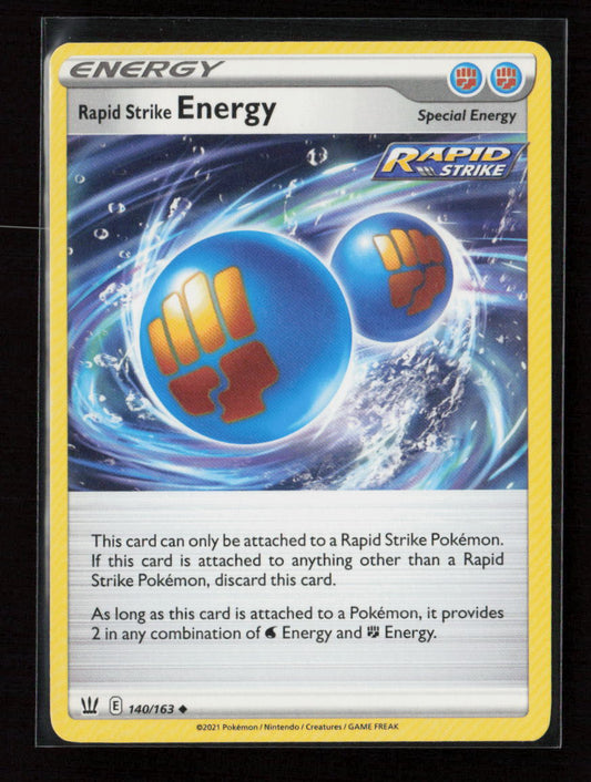 Rapid Strike Energy Uncommon SWSH05: Battle Styles 140/163 LP