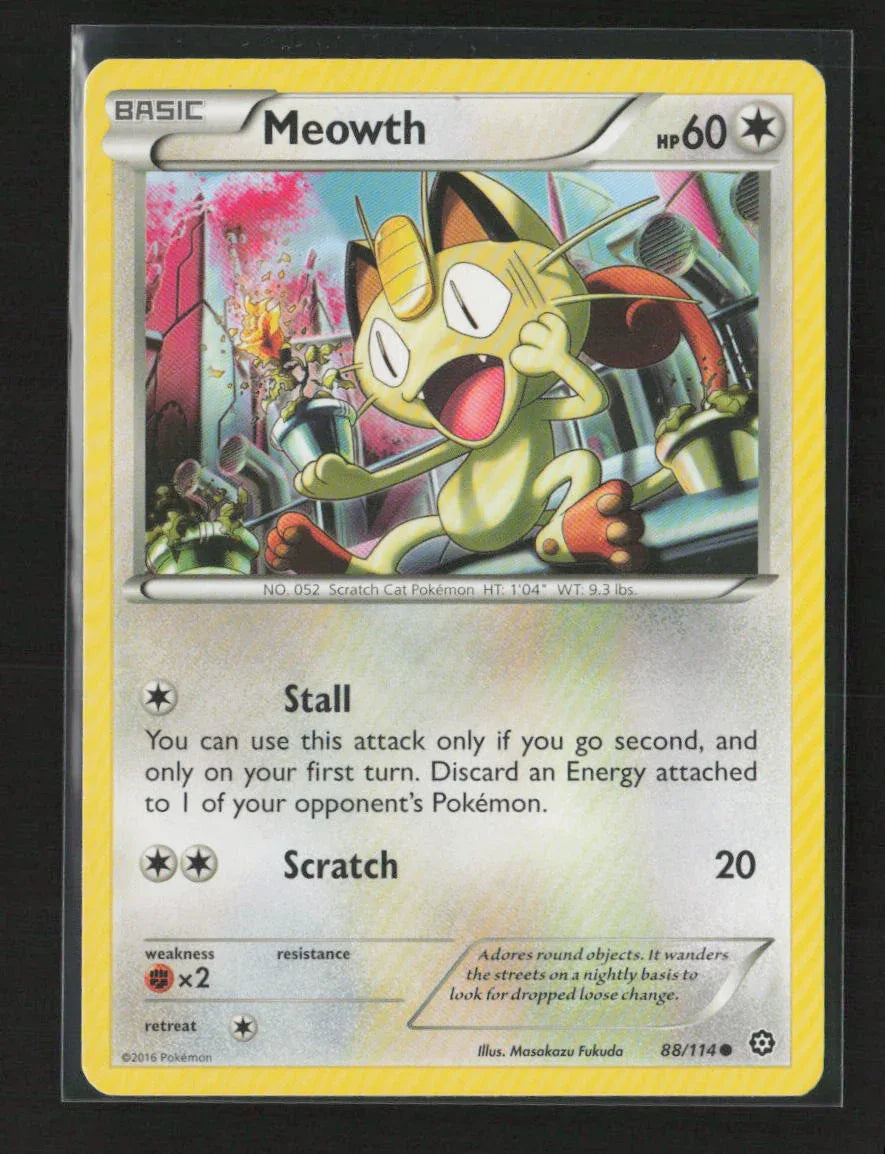 Meowth Common XY - Steam Siege 88/114 LP - Kang's Collectibles