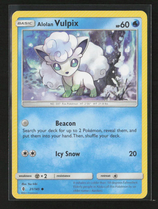 Alolan Vulpix Common SM - Guardians Rising 21/145 LP - Kang's Collectibles