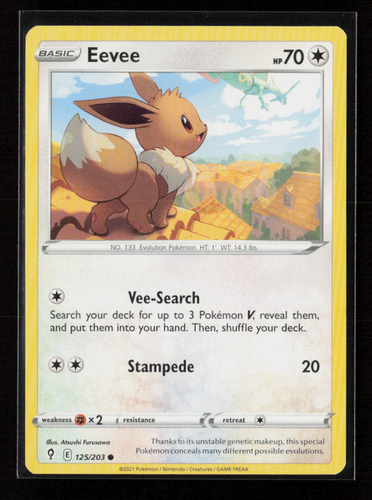 Eevee Common SWSH07: Evolving Skies 125/203 NM